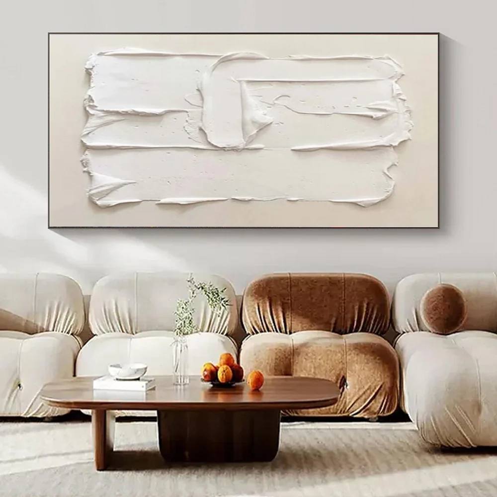 Oversized Original Hand-painted Textured Minimal Bedrooms Wall Art DB3EE